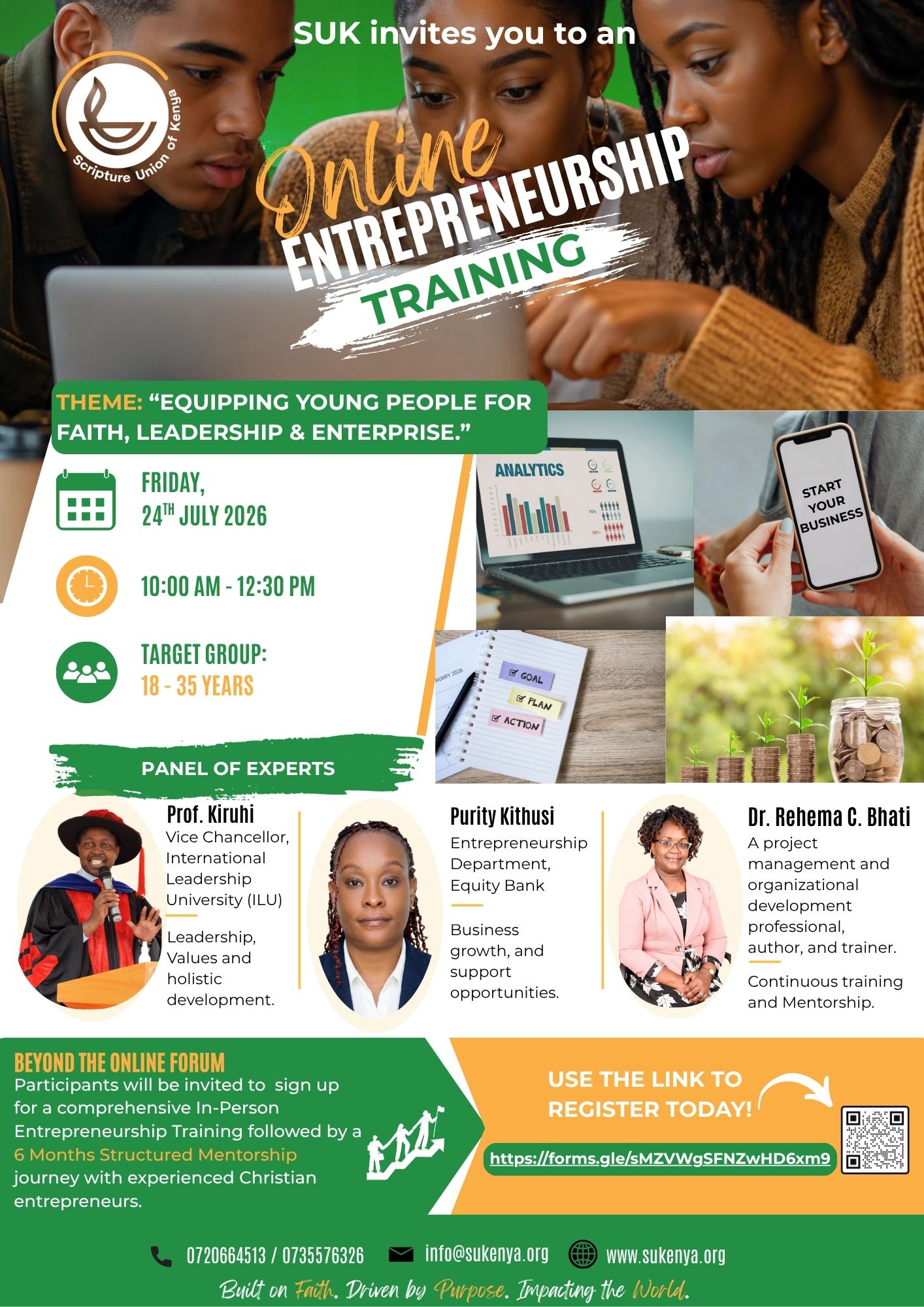 Youth Entrepreneurship Training. 24th July 2026 