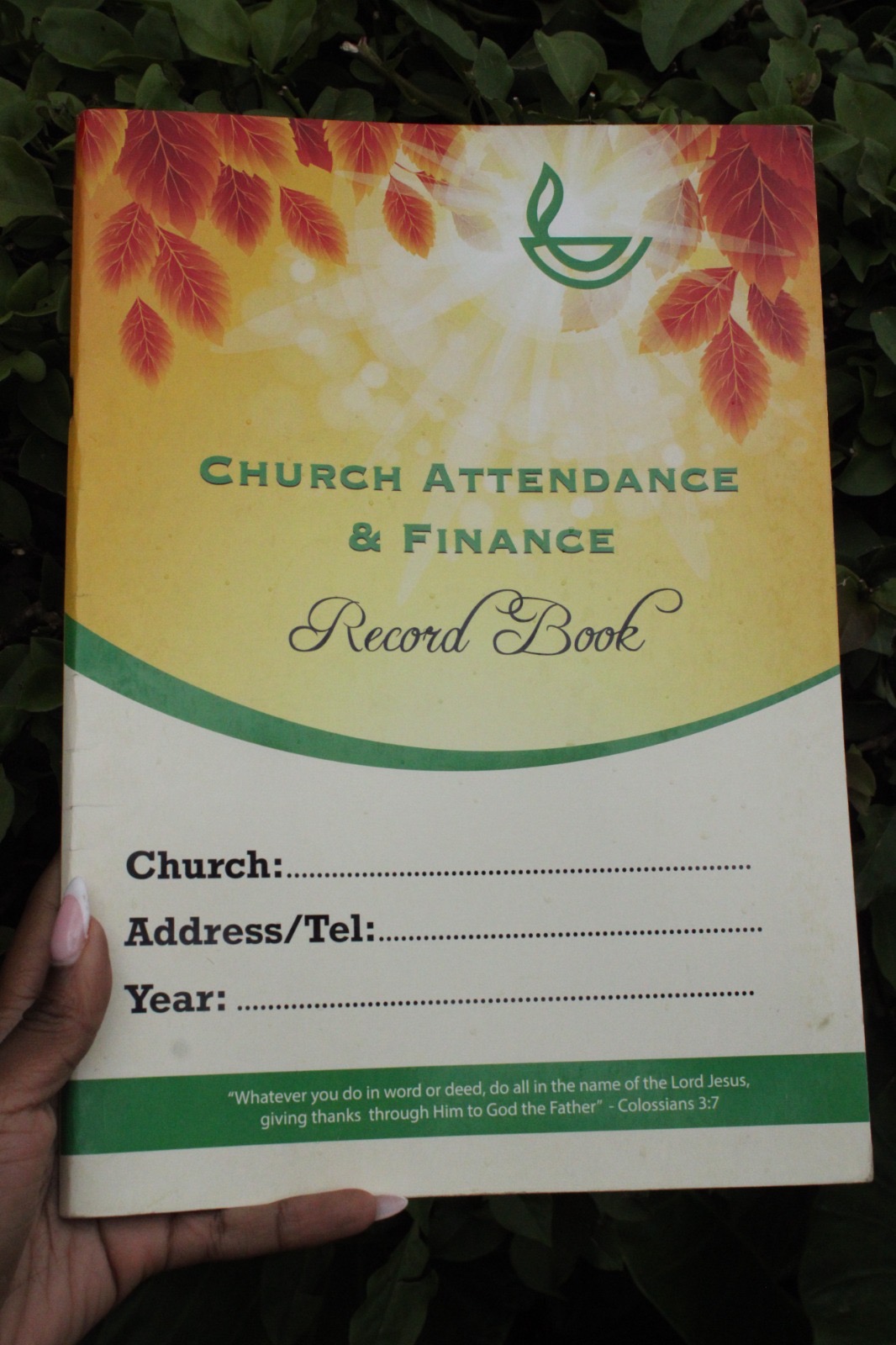 Church Attendance and Finance Record Book.