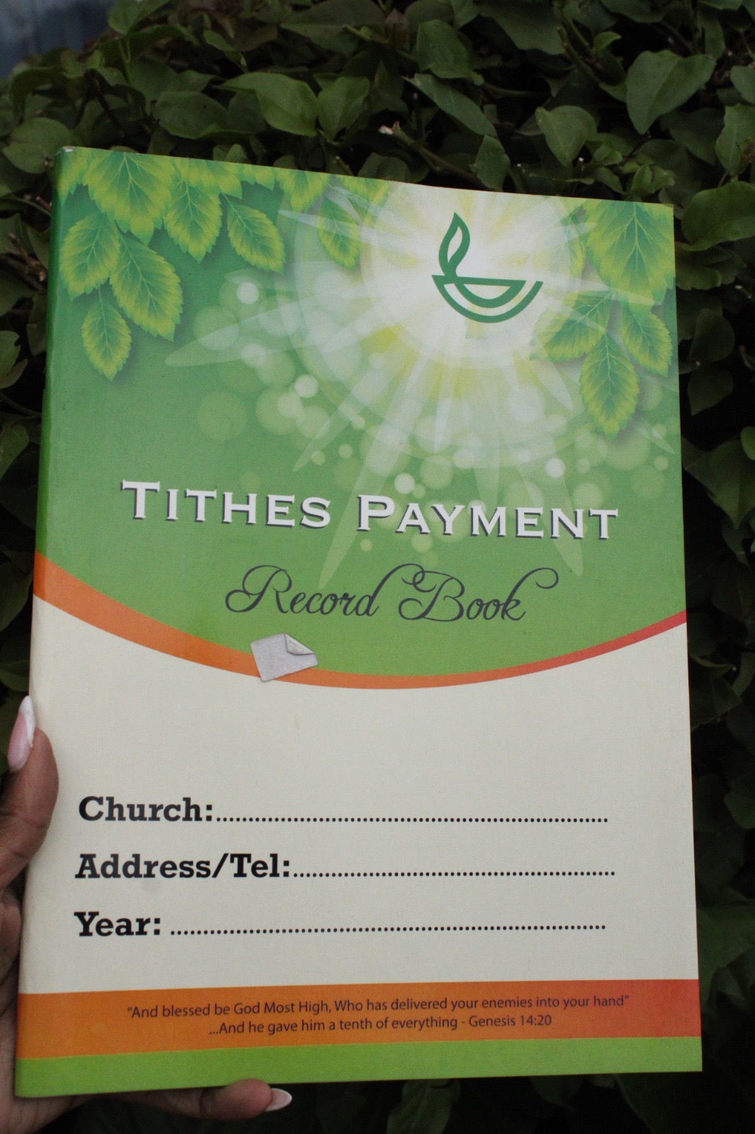 Tithe Payment Record Book